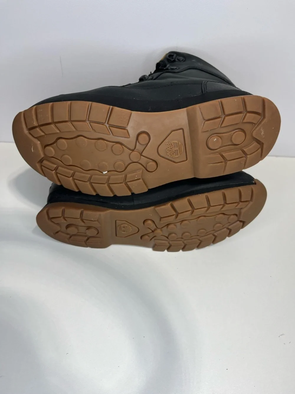 Timberland Black Hiking Boots with Tan Interior Big Boys Size 4